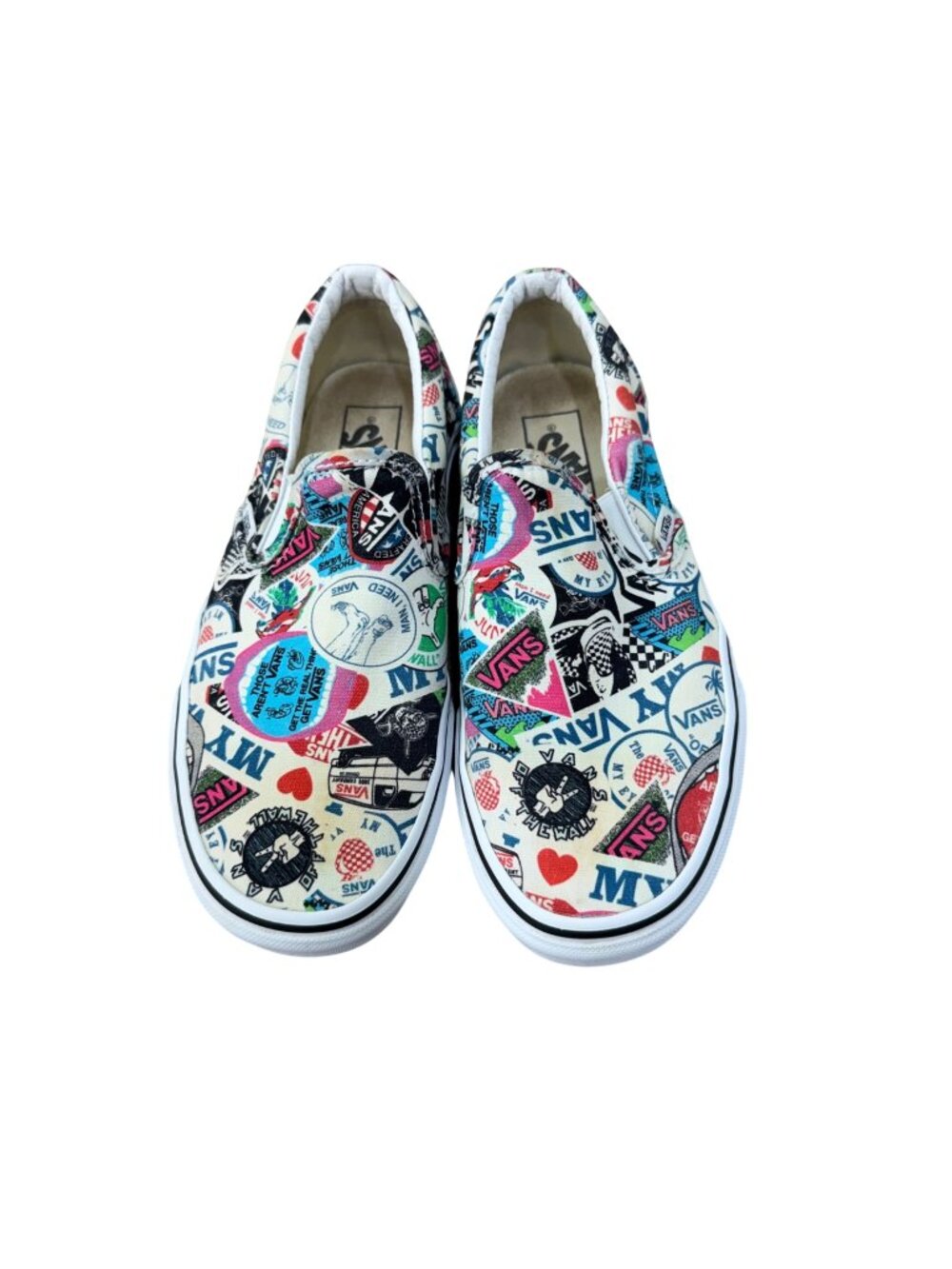 Vans Slip-On Shoes Multicolor Graphic Print US 7 Men / 8.5 Women
